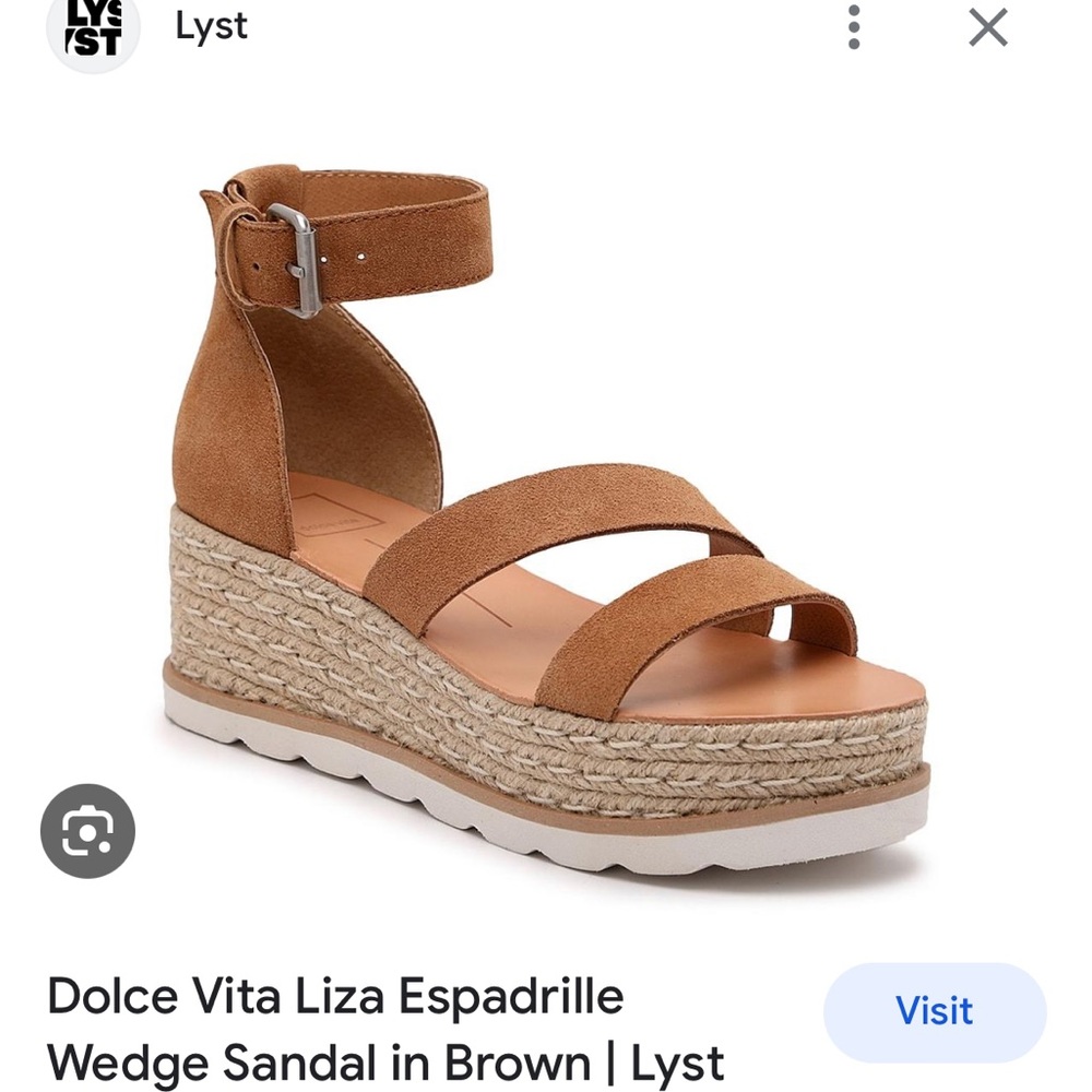 Dolce Vita Liza Espadrille Wedge Sandal in Brown - size 8.5 Never Worn